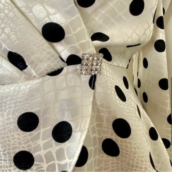 COPY - Polka Dot Satin Blouse - Picture 9 of 9